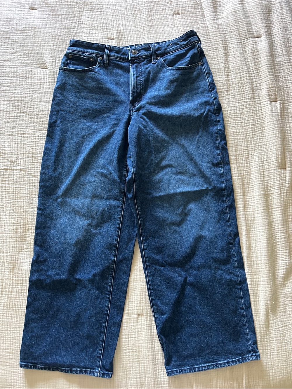Madewell Blue Denim Jeans with Label Detail